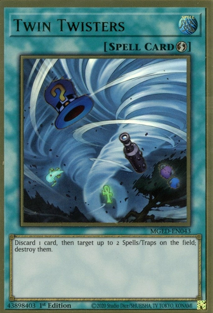 Twin Twisters (MGED-EN043)  Premium Gold Rare