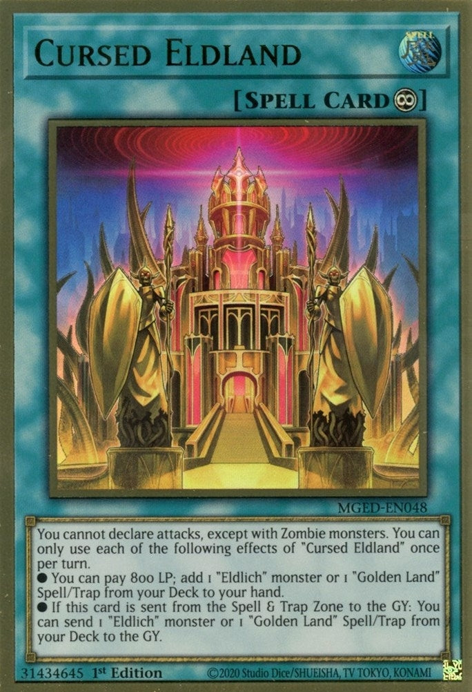 Cursed Eldland (MGED-EN048) Premium Gold Rare