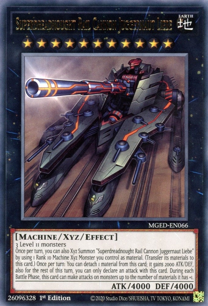 Superdreadnought Rail Cannon Juggernaut Liebe (MGED-EN066)  Rare