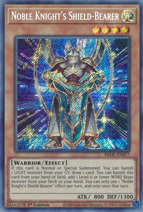 Noble Knight's Shield-Bearer (BROL-EN017) Secret Rare