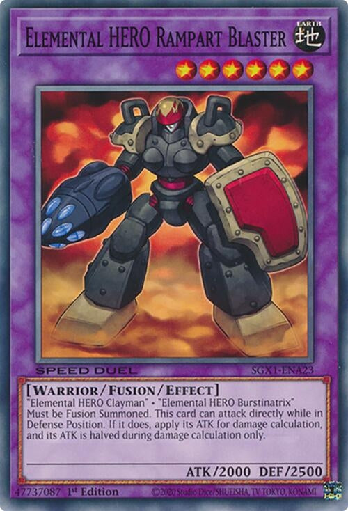 Elemental HERO Rampart Blaster (SGX1-ENA23)  Common