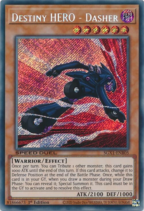 Destiny HERO - Dasher  (SGX1-ENB05)  Secret Rare
