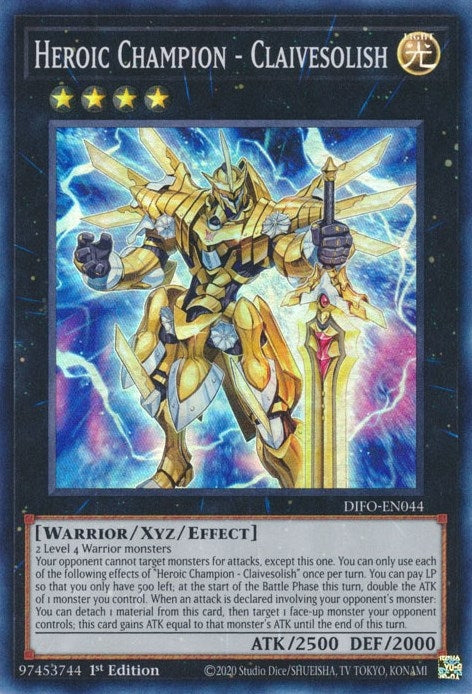 Heroic Champion - Claivesolish (DIFO-EN044) Super Rare