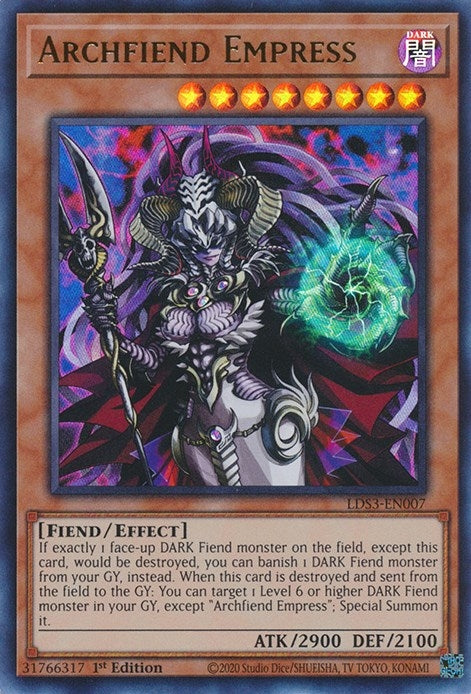 Archfiend Empress (LDS3-EN007) Ultra Rare