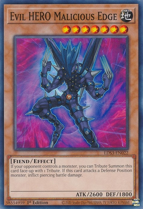 Evil HERO Malicious Edge (LDS3-EN022) Common