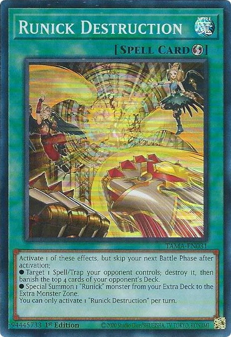 Runick Destruction (TAMA-EN031)  Super Rare
