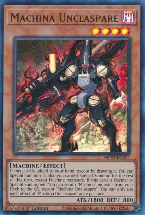 Machina Unclaspare (MP22-EN014)  Ultra Rare
