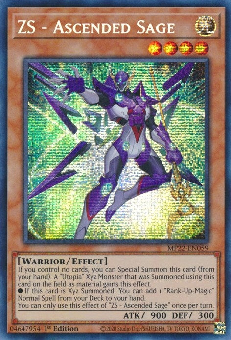 ZS - Ascended Sage (MP22-EN059)  Prismatic Secret Rare
