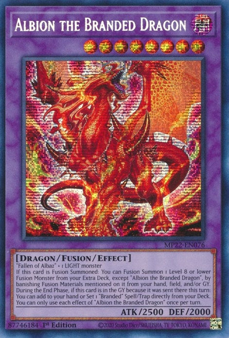 Albion the Branded Dragon (MP22-EN076)  Prismatic Secret Rare