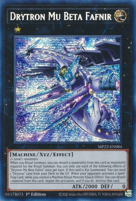 Drytron Mu Beta Fafnir (MP22-EN084)  Prismatic Secret Rare