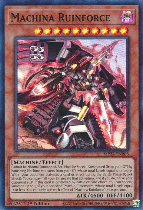 Machina Ruinforce (MP22-EN203)  Super Rare