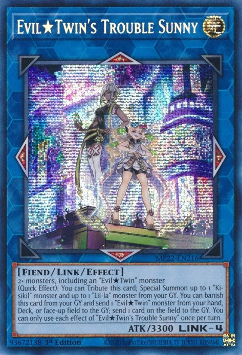 Evil Twin's Trouble Sunny (MP22-EN216)  Prismatic Secret Rare