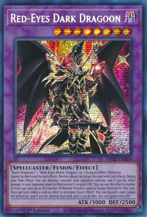 Red-Eyes Dark Dragoon (MP22-EN264)  Prismatic Secret Rare