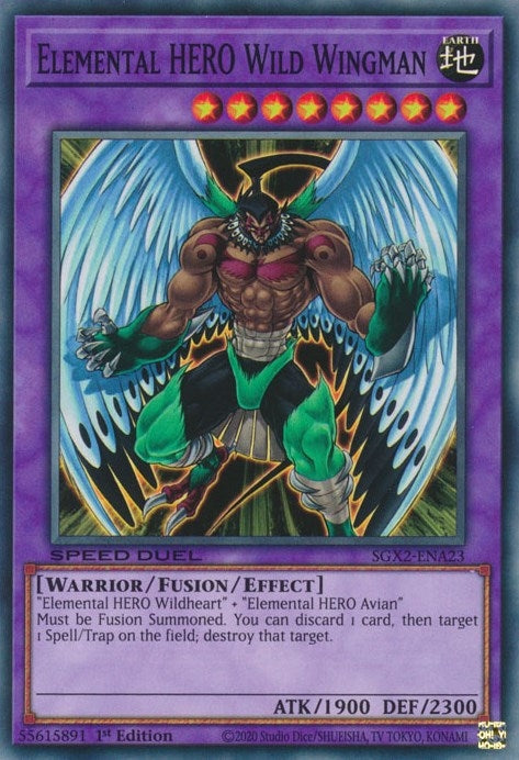 Elemental HERO Wild Wingman (SGX2-ENA23)  Common