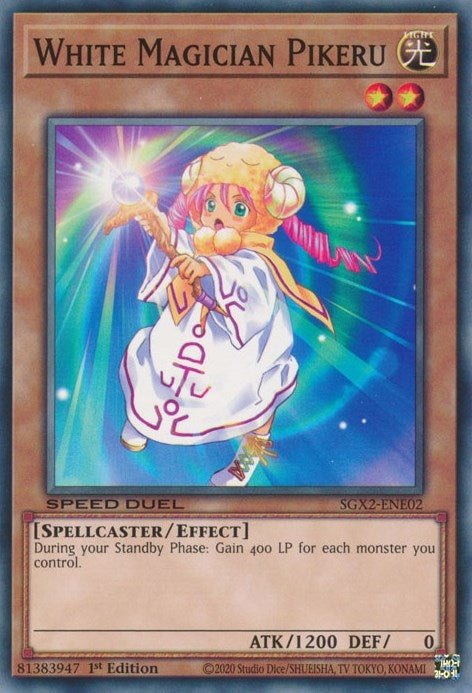 White Magician Pikeru (SGX2-ENE02)  Common