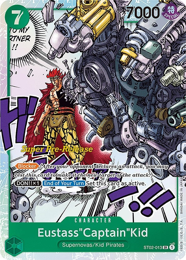 (ST02-013) Eustass"Captain"Kid (Super Pre-Release Edition) - Super Rare