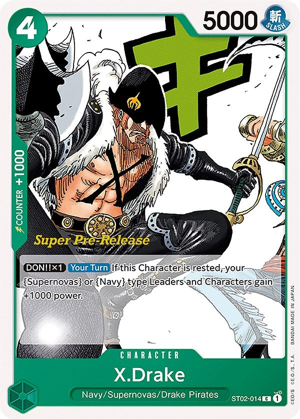 (ST02-014) X.Drake (Super Pre-Release Edition) - Common