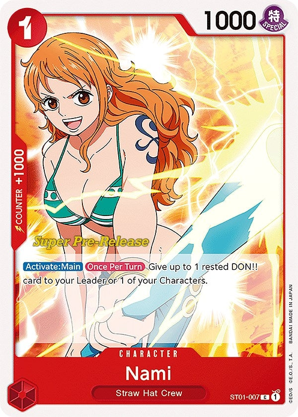 (ST01-007) Nami (Super Pre-Release Edition) - Common