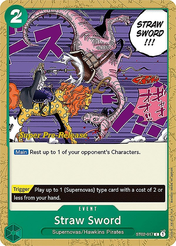 (ST02-017) Straw Sword (Super Pre-Release Edition) - Common