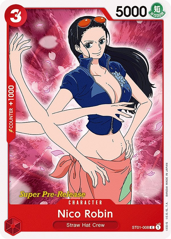 (ST01-008) Nico Robin (Super Pre-Release Edition) - Common