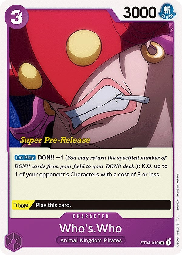 (ST04-010) Who's.Who (Super Pre-Release Edition) - Common
