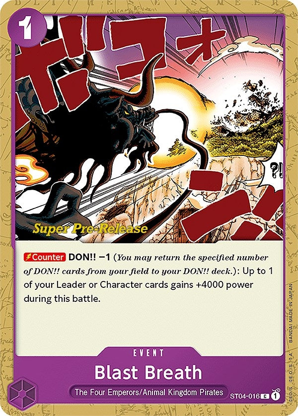 (ST04-016) Blast Breath (Super Pre-Release Edition) - Common