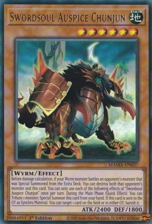 Swordsoul Auspice Chunjun (MAMA-EN037)  Ultra Rare