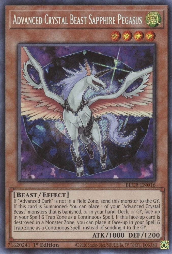 Advanced Crystal Beast Sapphire Pegasus (BLCR-EN016) (1st Edition)