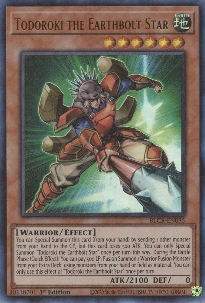 Todoroki the Earthbolt Star (BLCR-EN035)  Ultra Rare