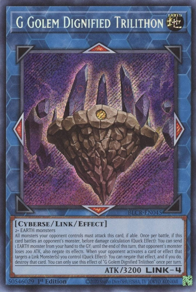 G Golem Dignified Trilithon (BLCR-EN045)  Secret Rare