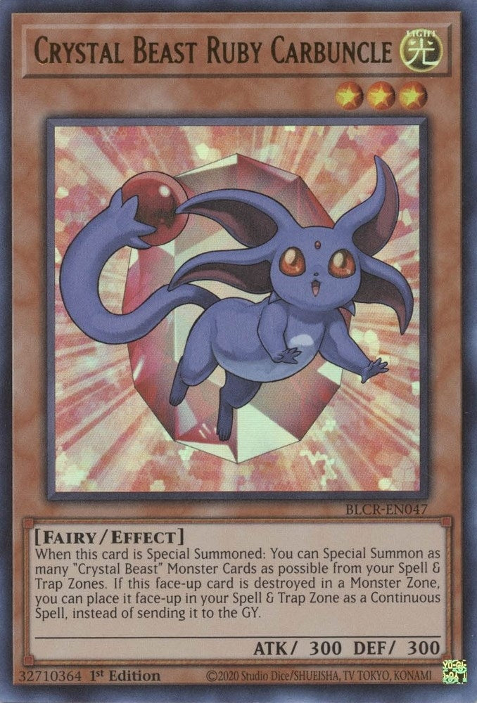Crystal Beast Ruby Carbuncle (BLCR-EN047)  Ultra Rare