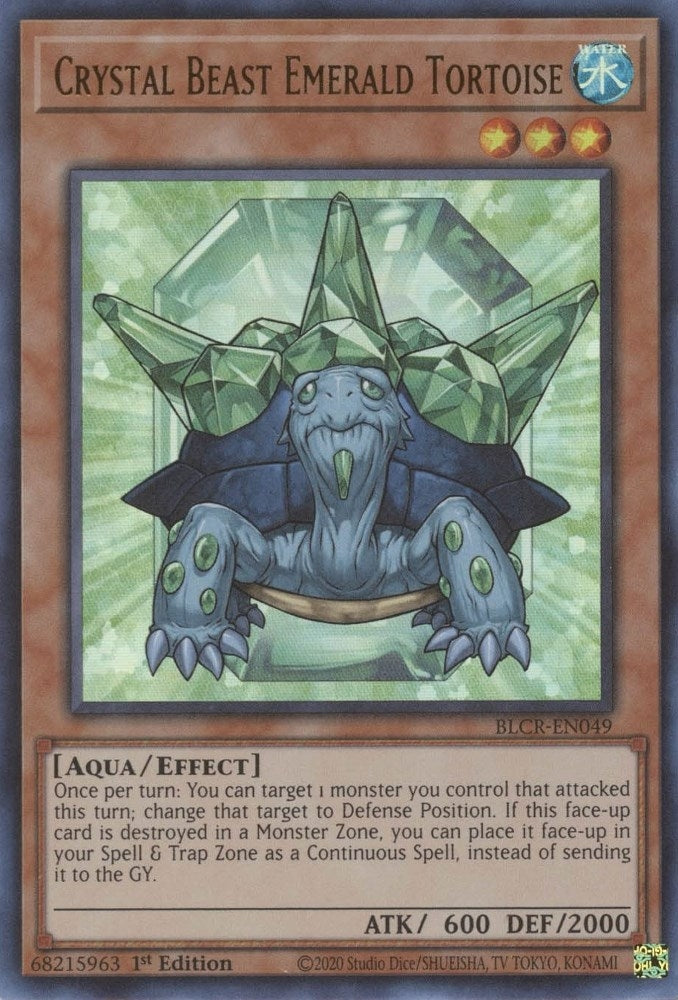 Crystal Beast Emerald Tortoise (BLCR-EN049)  Ultra Rare