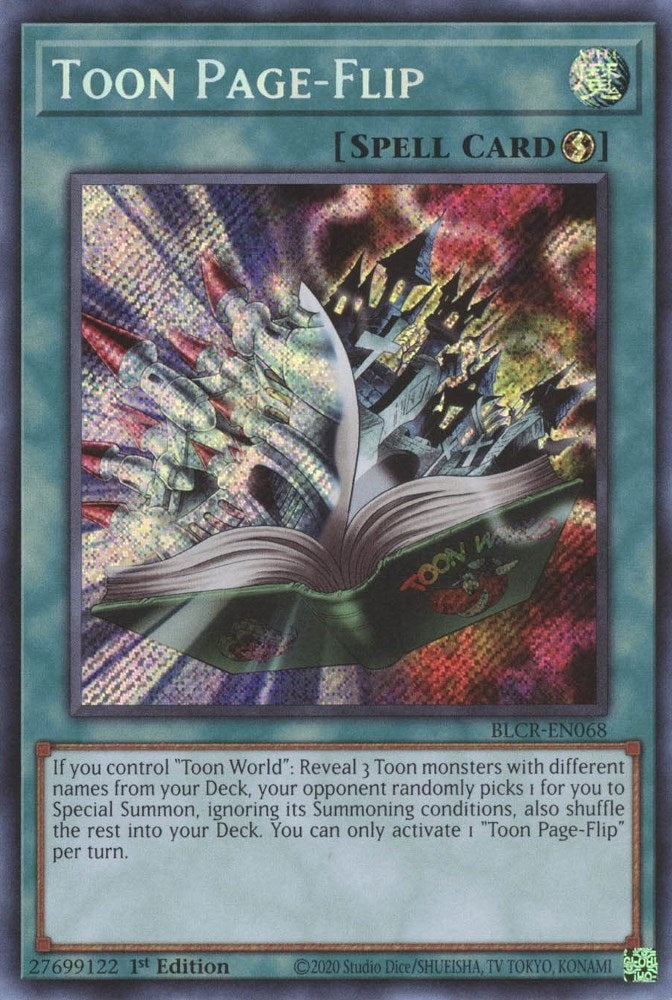 Toon Page-Flip (BLCR-EN068)  Secret Rare