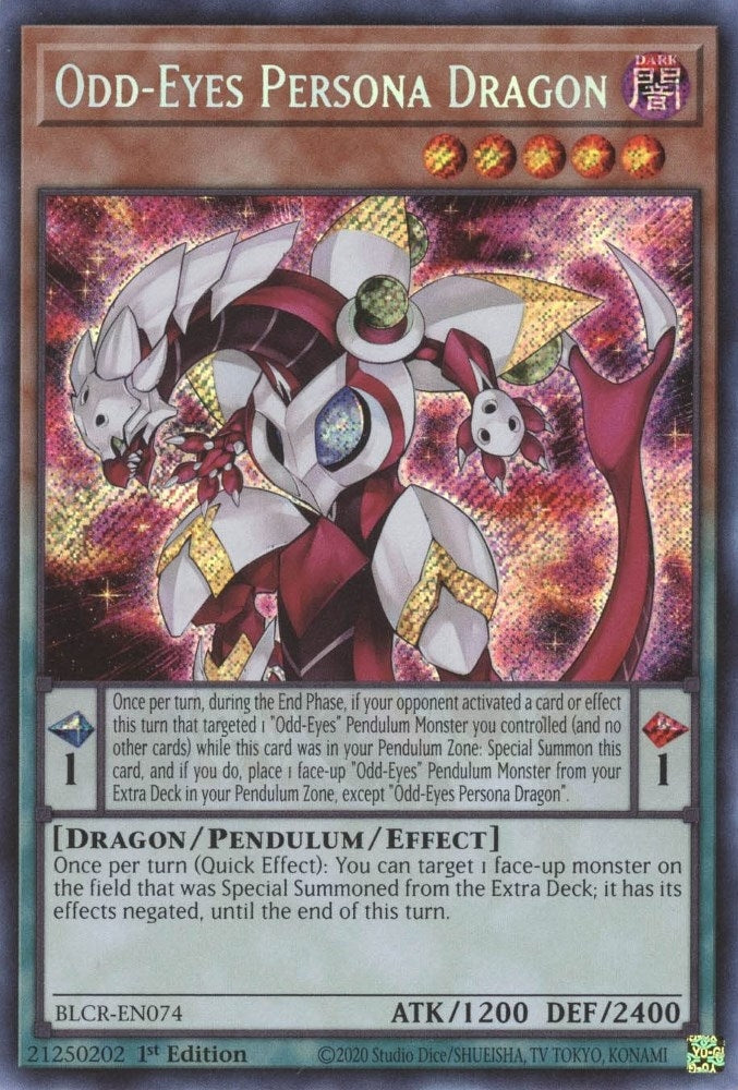 Odd-Eyes Persona Dragon (BLCR-EN074)  Secret Rare
