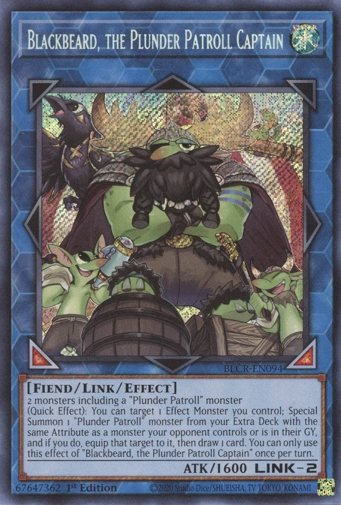 Blackbeard, the Plunder Patroll Captain (BLCR-EN094)  Secret Rare