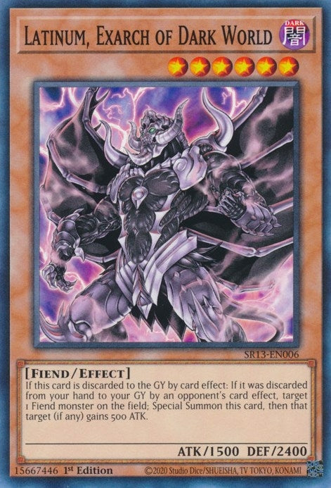 Latinum, Exarch of Dark World (SR13-EN006) Common