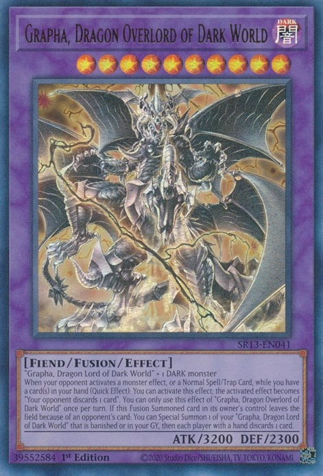 Grapha, Dragon Overlord of Dark World (SR13-EN041) Ultra Rare