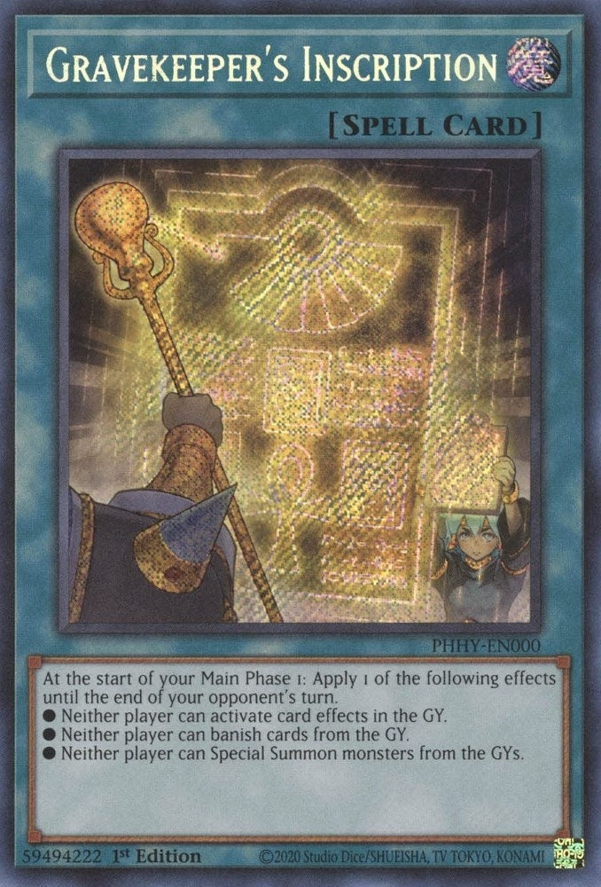 Gravekeeper's Inscription (PHHY-EN000)  Secret Rare