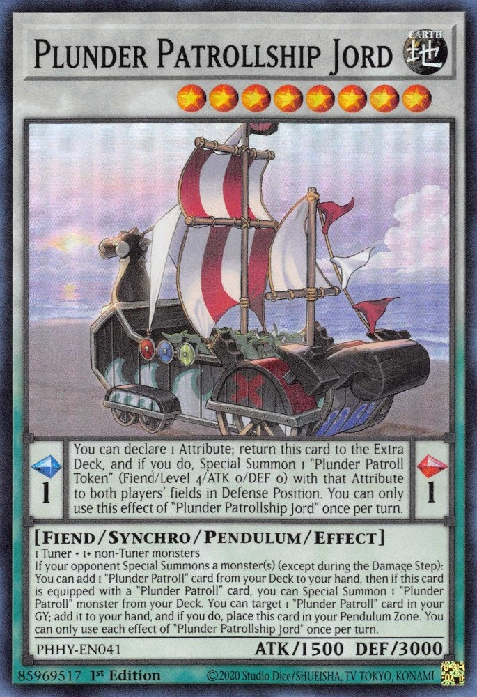 Plunder Patrollship Jord (PHHY-EN041)  Super Rare