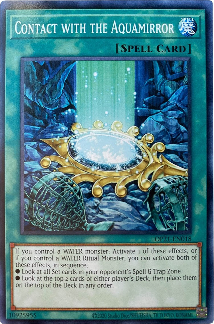 Contact with the Aquamirror (OP21-EN018) Common