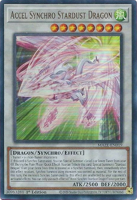 Accel Synchro Stardust Dragon (MAZE-EN019)  Ultra Rare