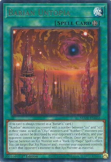 Barian Untopia (MAZE-EN022)  Rare