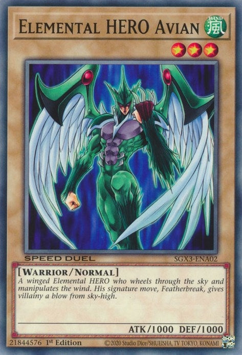 Elemental HERO Avian (SGX3-ENA02)  Common