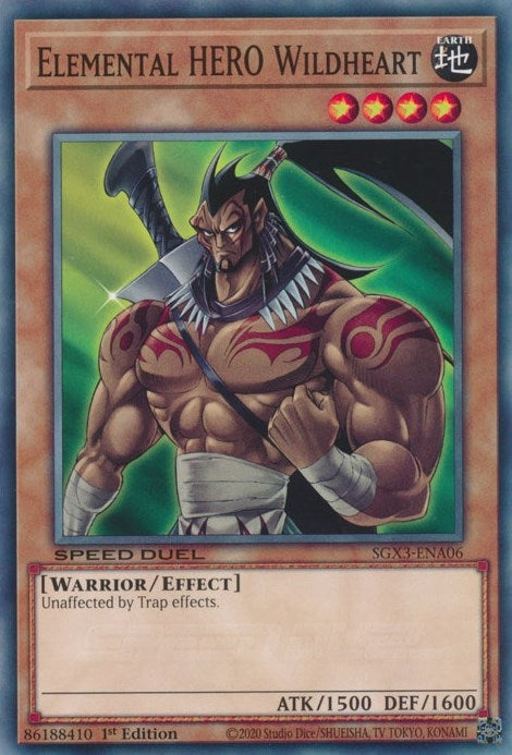 Elemental HERO Wildheart (SGX3-ENA06)  Common