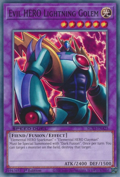Evil HERO Lightning Golem (SGX3-ENA25)  Common