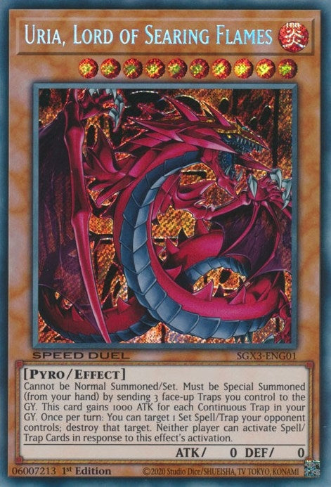 Uria, Lord of Searing Flames (SGX3-ENG01)  Secret Rare