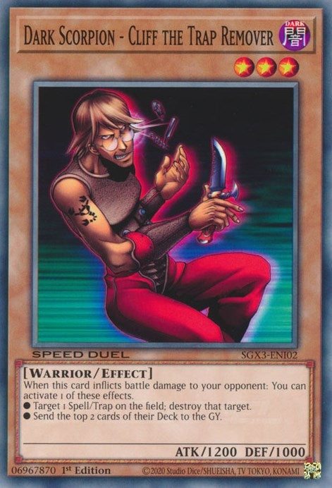 Dark Scorpion - Cliff the Trap Remover (SGX3-ENI02)  Common