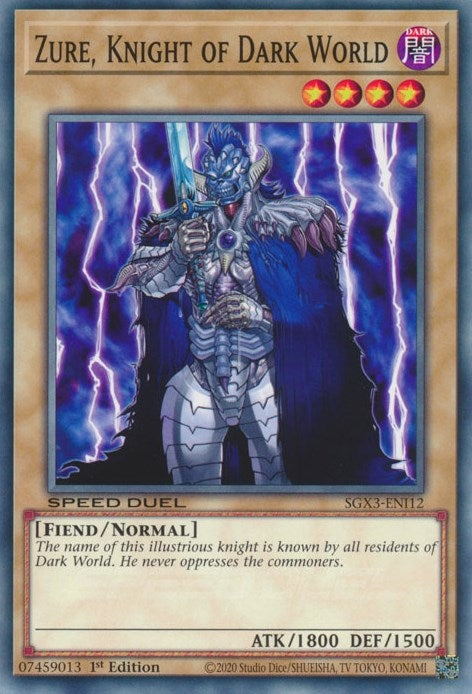 Zure, Knight of Dark World (SGX3-ENI12)  Common