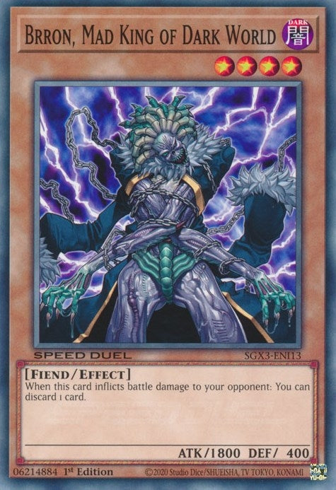 Brron, Mad King of Dark World (SGX3-ENI13)  Common