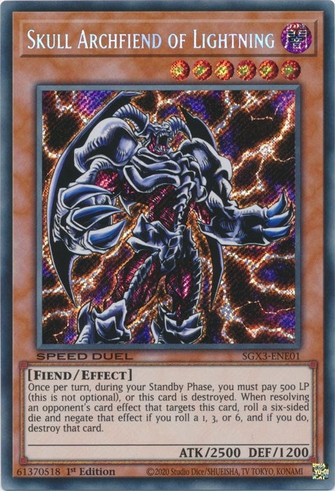 Skull Archfiend of Lightning  (SGX3-ENE01)  Secret Rare
